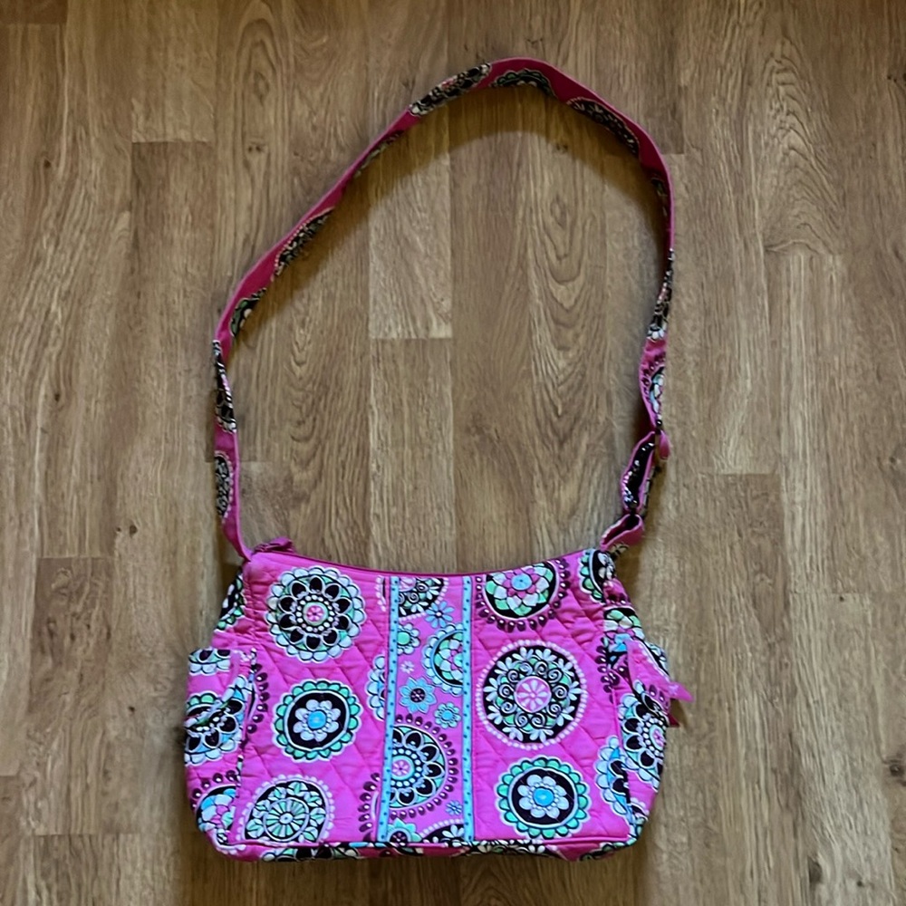 Vera Bradley Cupcake Pink crossbody purse 14”X8” RETIRED